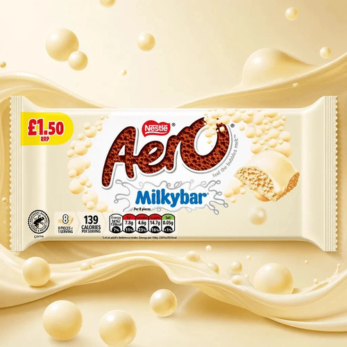 Aero milkybar white chocolate - white,