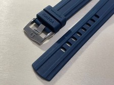22mm Premium Omega seamaster 300 Navy Blue Rubber Watch Strap With buckle solid