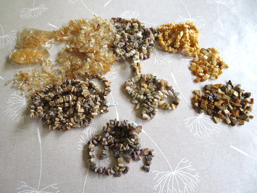 Mixed lot semi precious - semi,