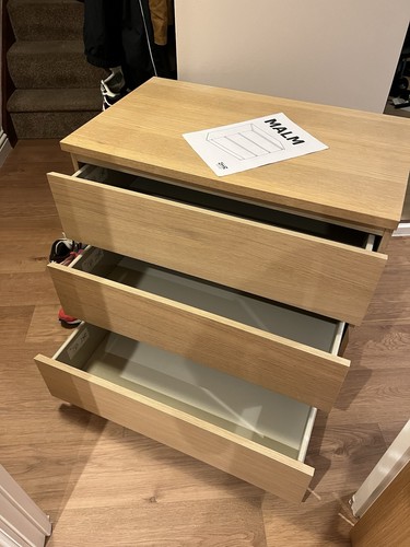 Ikea malm drawer - ikea, 3-drawer