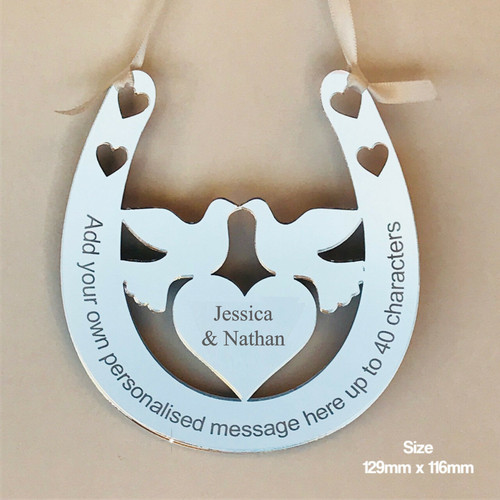 Personalised silver mirror - personalised,