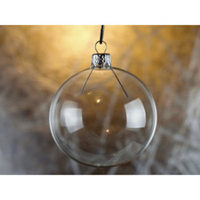 CLEAR CHRISTMAS GLASS BAUBLES