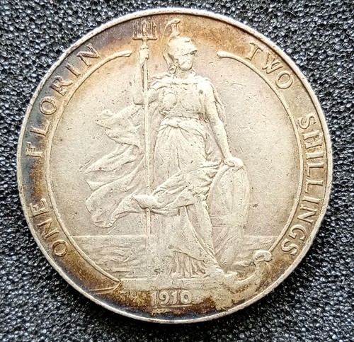 1910 edward vii silver florin - 1910,