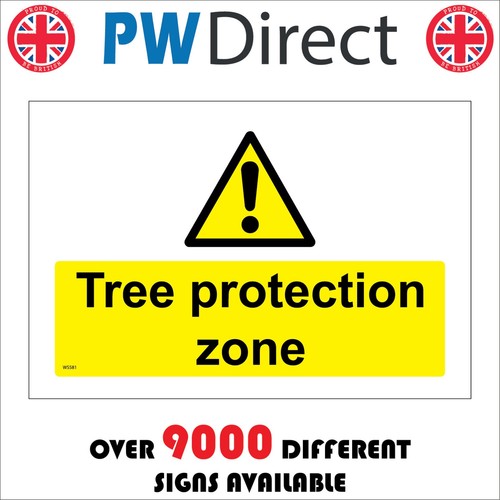 Sign tree protection zone - protection,
