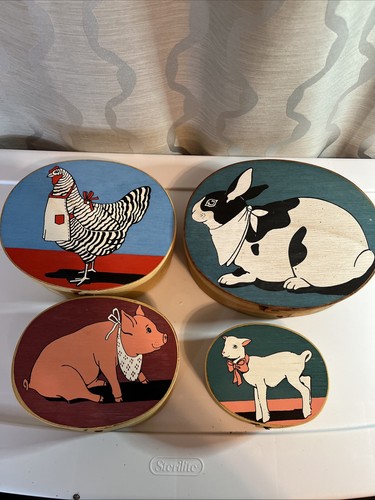Vintage set hand painted - set, of