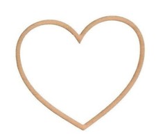 Heart Outline - Wooden Shapes - Embellishments - Craft Supplies Valentines