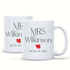 Personalised Est Mugs, Wedding