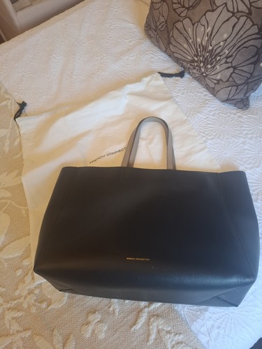Oversized faux black leather - oversized,
