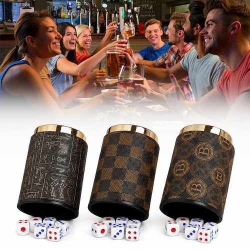 High quality leather dice - high, cup