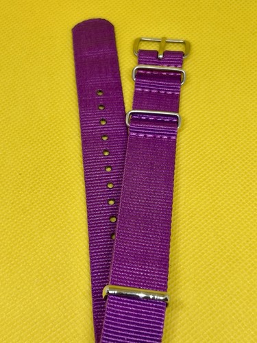 Purple nato 18mm watch strap - purple,