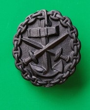 German WWI World War One Kriegsmarine Injury Wound Blackened Badge Award