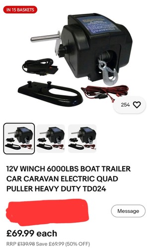 12v 6000lbs electric boat - 12v,