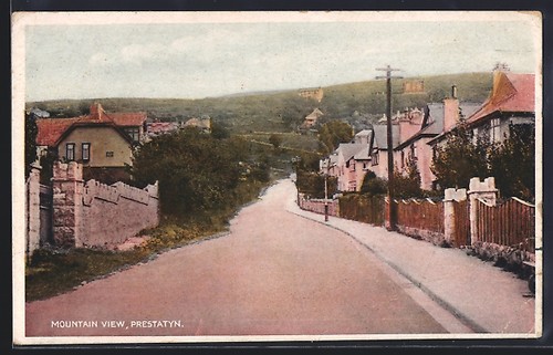 Postcard prestatyn mountain - postcard, prestatyn,