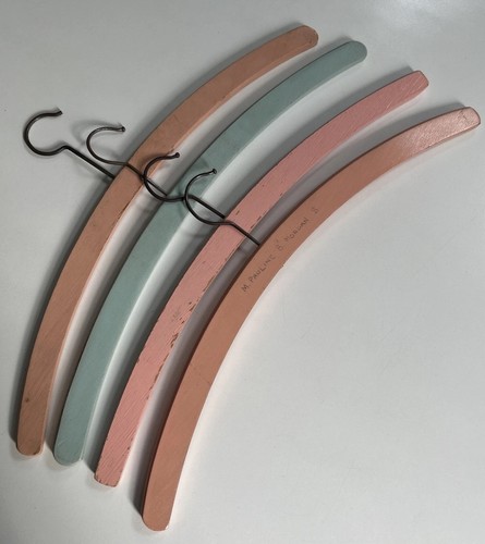 Vintage pink blue - pink, painted