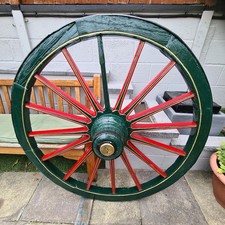 Vintage Wooden Cart Wheel (Restored)