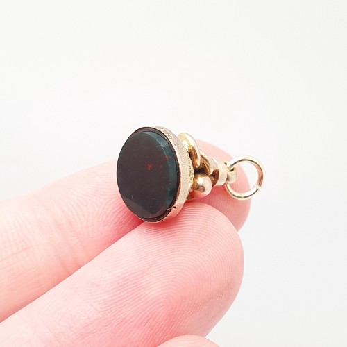 Vintage 9ct gold bloodstone - vintage,