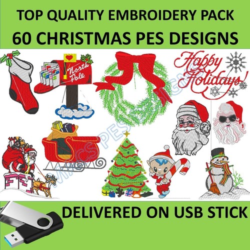 Christmas pes embroidery - christmas, 60