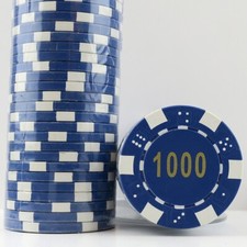 100 x BLUE 1000 Dice, 14g Clay
