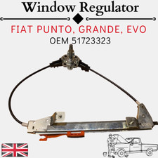 FIAT GRANDE PUNTO WINDOW REGULATOR REAR RIGHT MANUAL WINDER DRIVER SIDE 2005-11