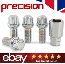 For Skoda Locking Wheel Nuts - M14x1.5 Stud Bolts Radius Seat For Alloy Wheels