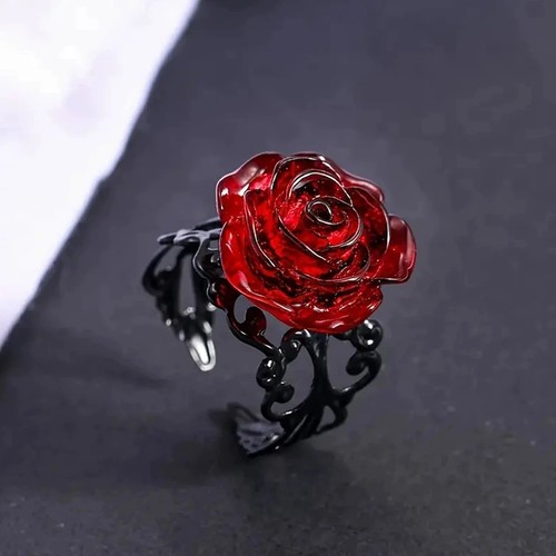 Punk gothic red - punk, ring