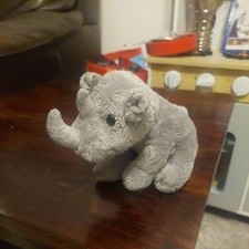 Ravensden FRS007RH Rhino Small grey Soft Toy Rhino Plush 13 CM 