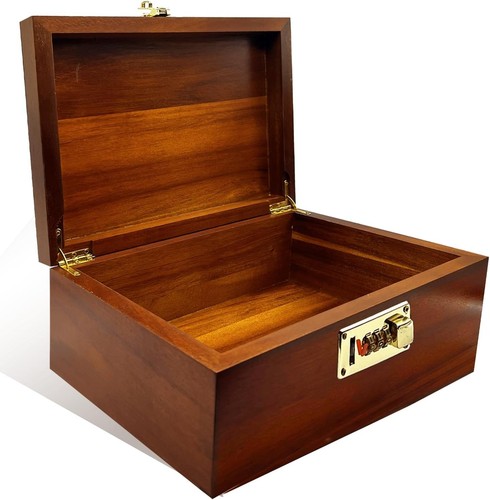 Large wooden storage box - large, with