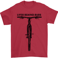 Lifer Behind Bars Funny Cycling Cyclist Mens T-Shirt 100% Cotton