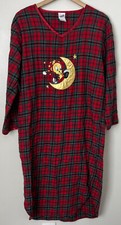 1999 Vintage Warner Bros Looney Tunes Tweety Bird Flannel Nightgown PJs S Moon