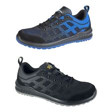 Grafters Mens Womens Safety Shoes Steel Toe Cap Work Light Flyknit Mesh Trainer