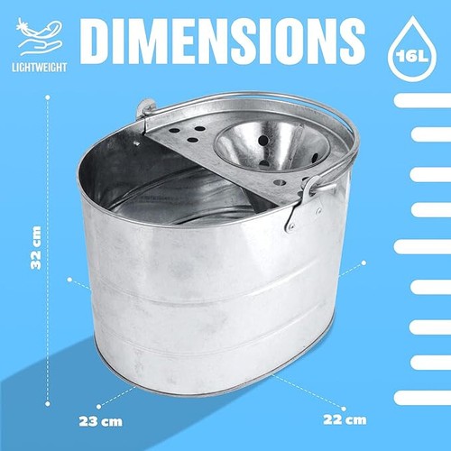New metal mop bucket - mop,