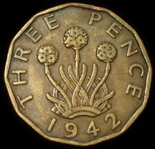 UK Three 3 Pence 1942 George
