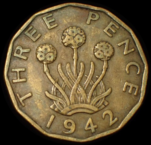 Three pence 1942 - 3,