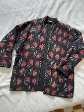 Vintage Anokhi Indian Cotton Boho Quilted Oversized Jacket One Size S M L