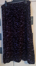 Laura Ashley Vintage  Burgundy Velvet  Midi Skirt Size 18 16.  Lined.  Good Con