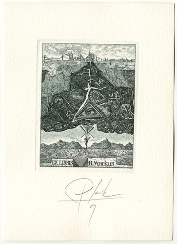 Heinz plank exlibris für - exlibris,