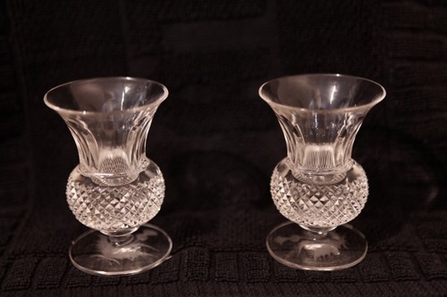 Pair vintage thistle shaped - pair,