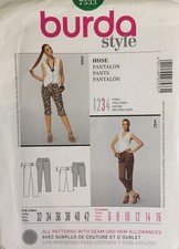 Burda 7533 trousers clam - burda, 3/4