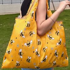 PRETTY ECO “BUMBLE BEE ” WATERPROOF NYLON PACK -A-WAY  SHOP BAG NEW🌸FREEPOST