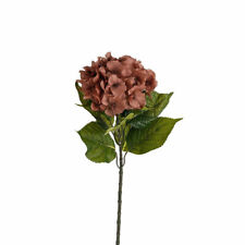 Faux Silk Hydrangea Stem Vintage Russet 67cm/26 Inches