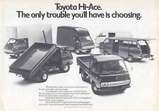 Toyota Hi-Ace Van Luton Tipmaster Minibus 1974-75 Original UK Sales Brochure