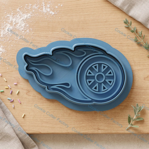 Flaming wheel cookie - flaming,
