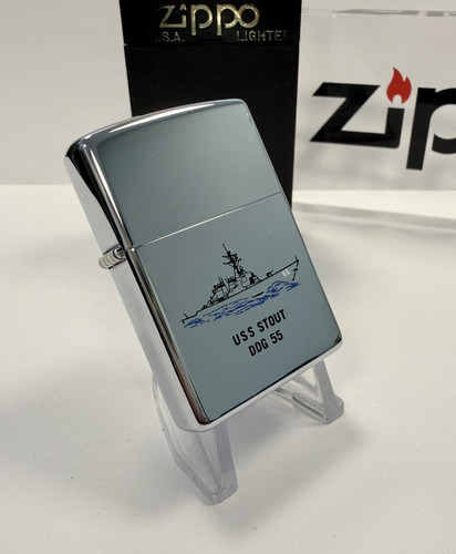 Genuine zippo lighter uss - genuine,