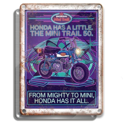 Metal sign honda mini trail - mini,