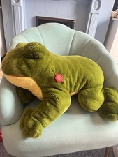 GIANT FROG ? HERMANN VINTAGE Large Green Toad Soft Plush Toy 24”