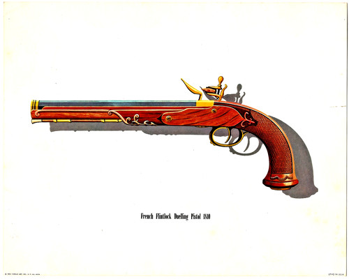 French flintlock duelling - flintlock,