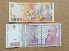 ROMANIA - TWO Banknotes - 5000