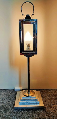 Lantern table lamp chrome - lantern,