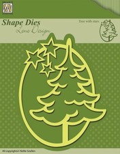 Christmas Tree with Stars - Shape Dies - Cutting Die Nellie Snellen (SDL010)