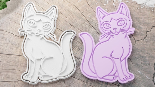 Siamese cat cookie - siamese,